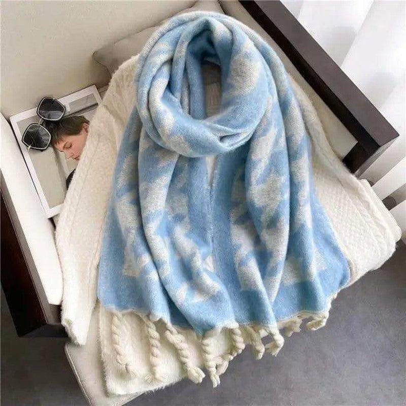 Cheky - Winter Scarf Women Cashmere Warm Pashmina Solid Female Scarv